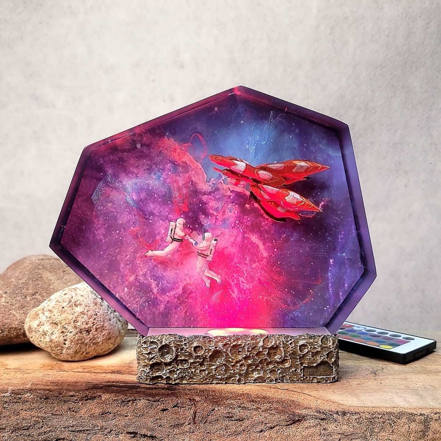 Ragnarok Final Fantasy VIII & Astronauts Galaxy Epoxy Resin Lamp - ArtFIGU