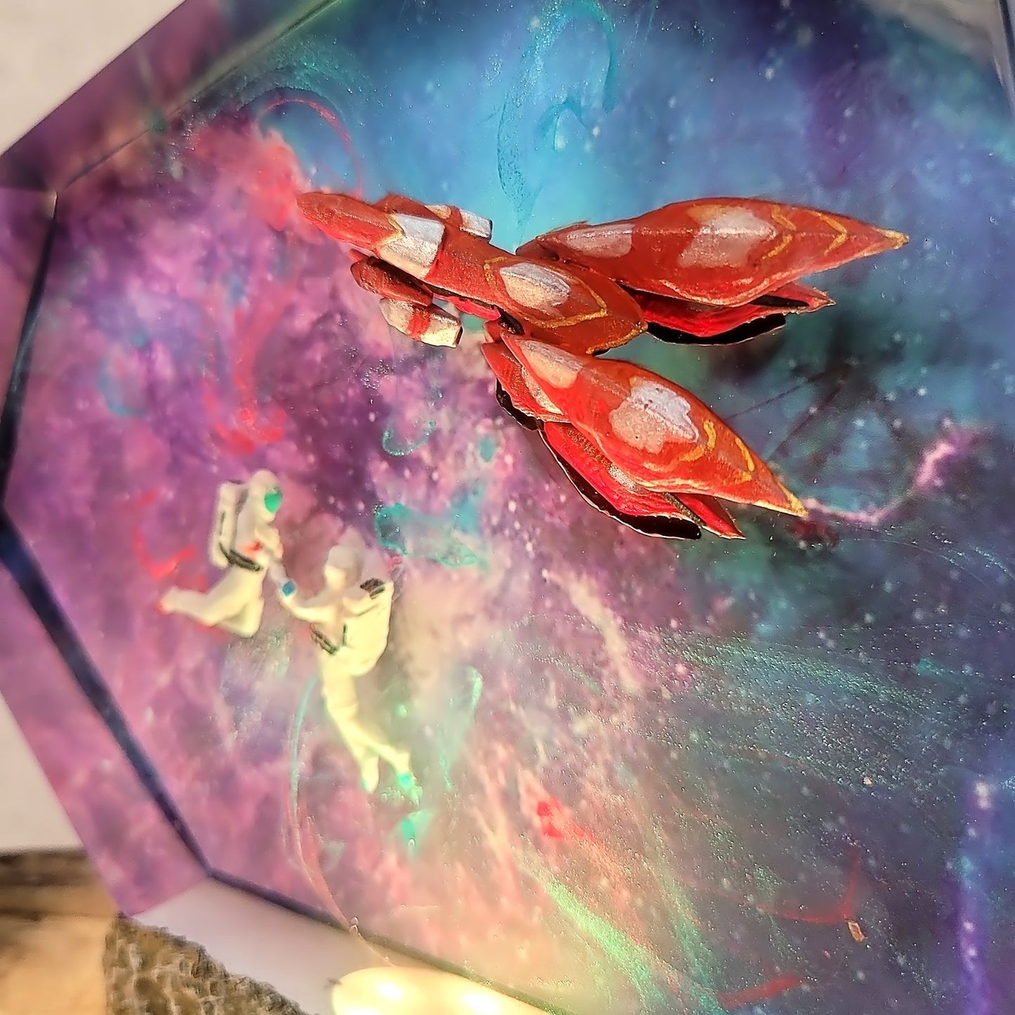 Ragnarok Final Fantasy VIII & Astronauts Galaxy Epoxy Resin Lamp - ArtFIGU