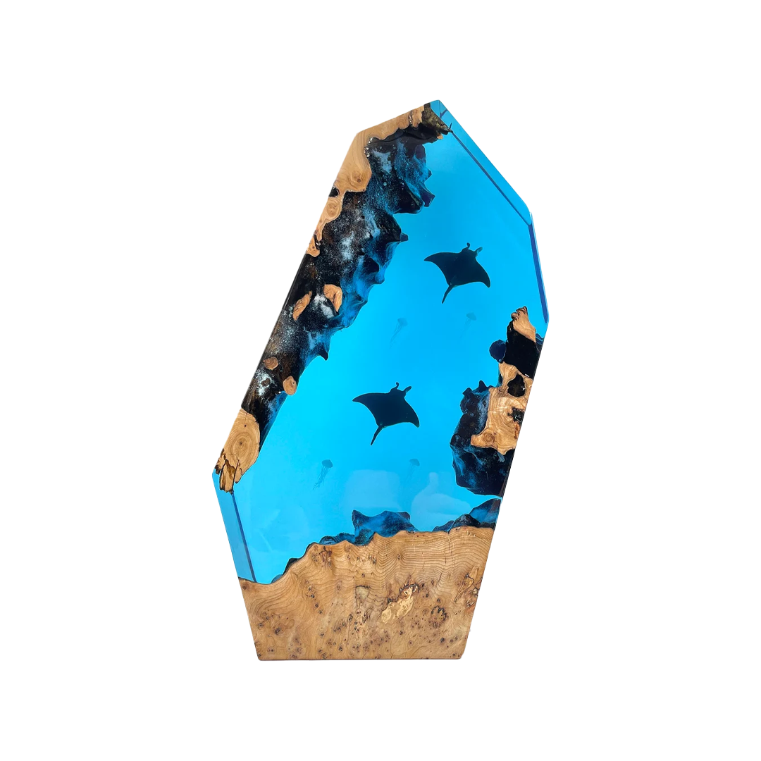 Manta Rays & Jellyfish - High Quality Epoxy Resin Lamp - ArtFIGU