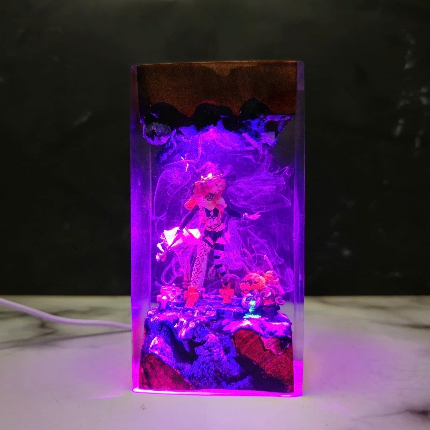Sexy Naughty Witch Halloween Epoxy Resin Lamp - ArtFIGU