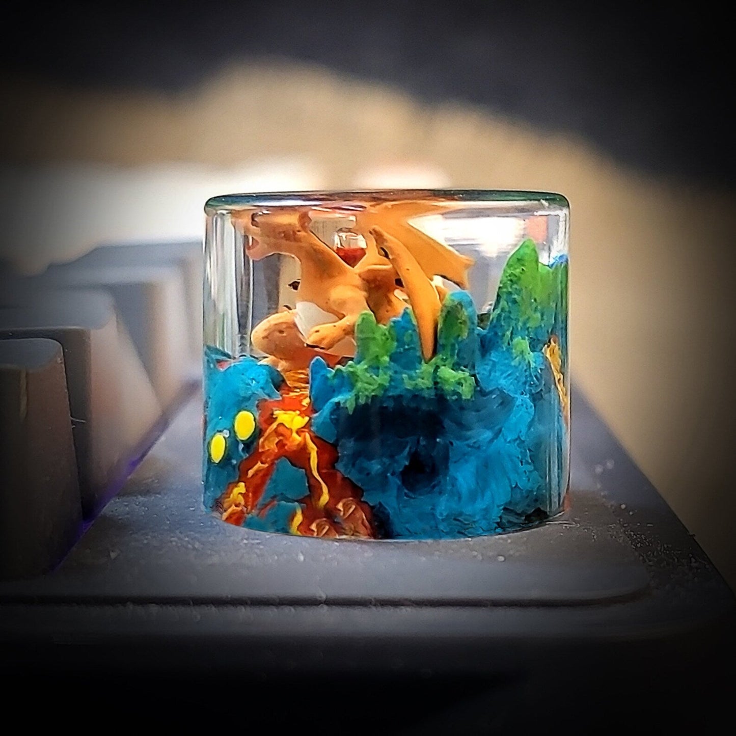 [DE] Pokemon Charizard Keyboard Knob Artisan Keycaps