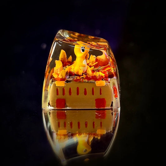 [DE] Pokemon Charmander Hitokage Artisan Keycaps Epoxy Resin