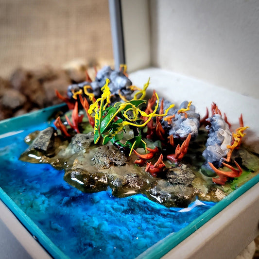[DE] Pokemon Rayquaza Island Diorama Treasure Mistery Box Gift