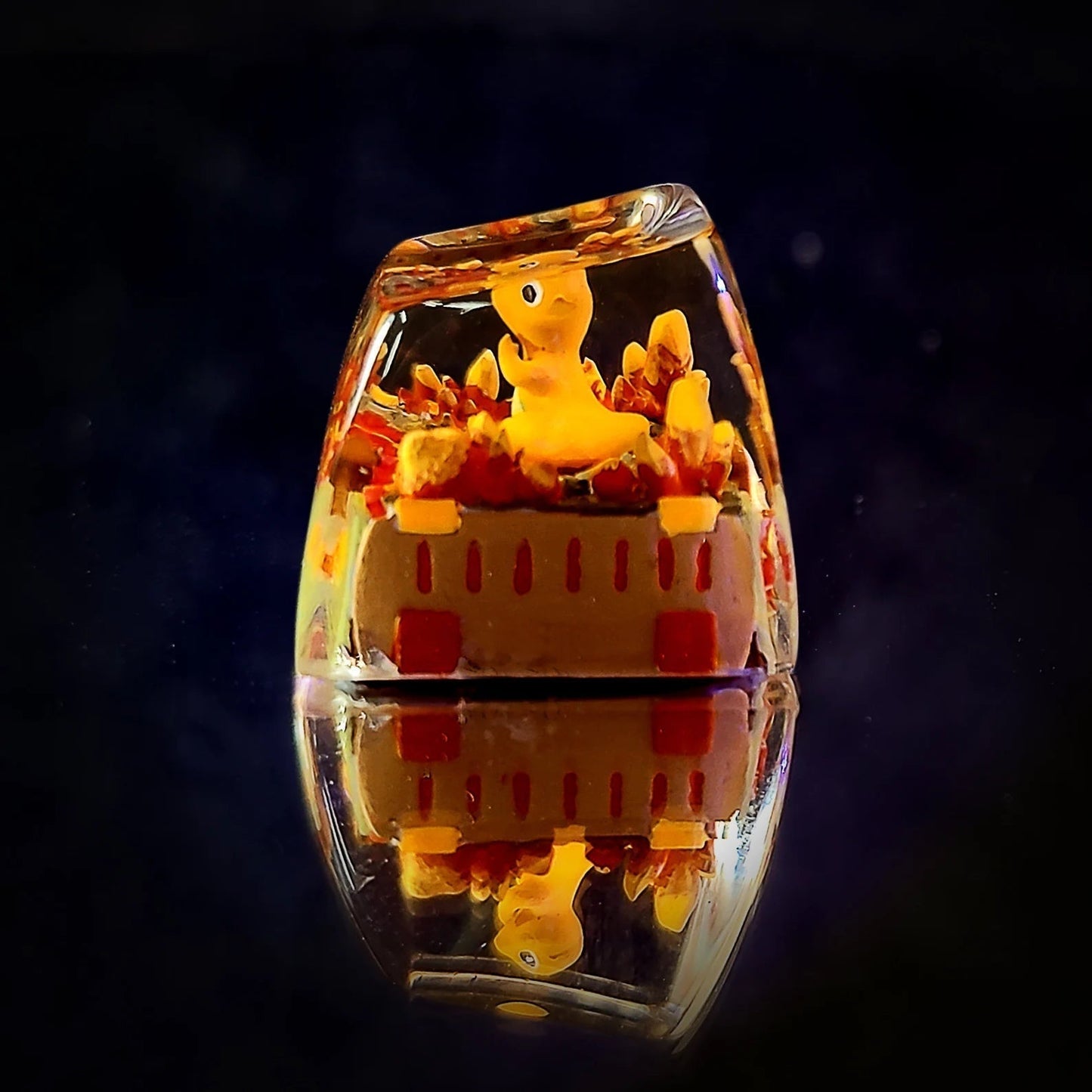 [DE] Pokemon Charmander Hitokage Artisan Keycaps Epoxy Resin
