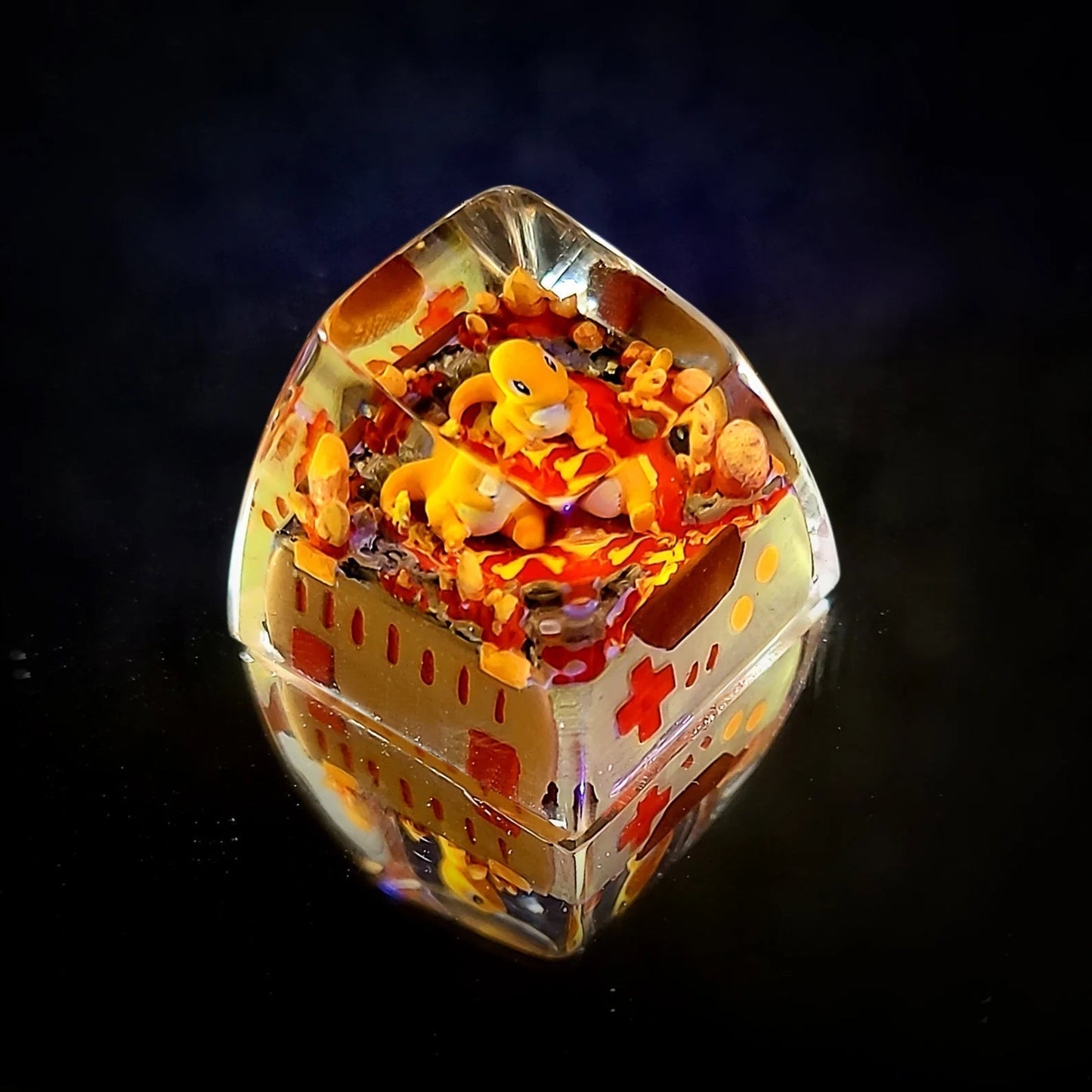 [DE] Pokemon Charmander Hitokage Artisan Keycaps Epoxy Resin