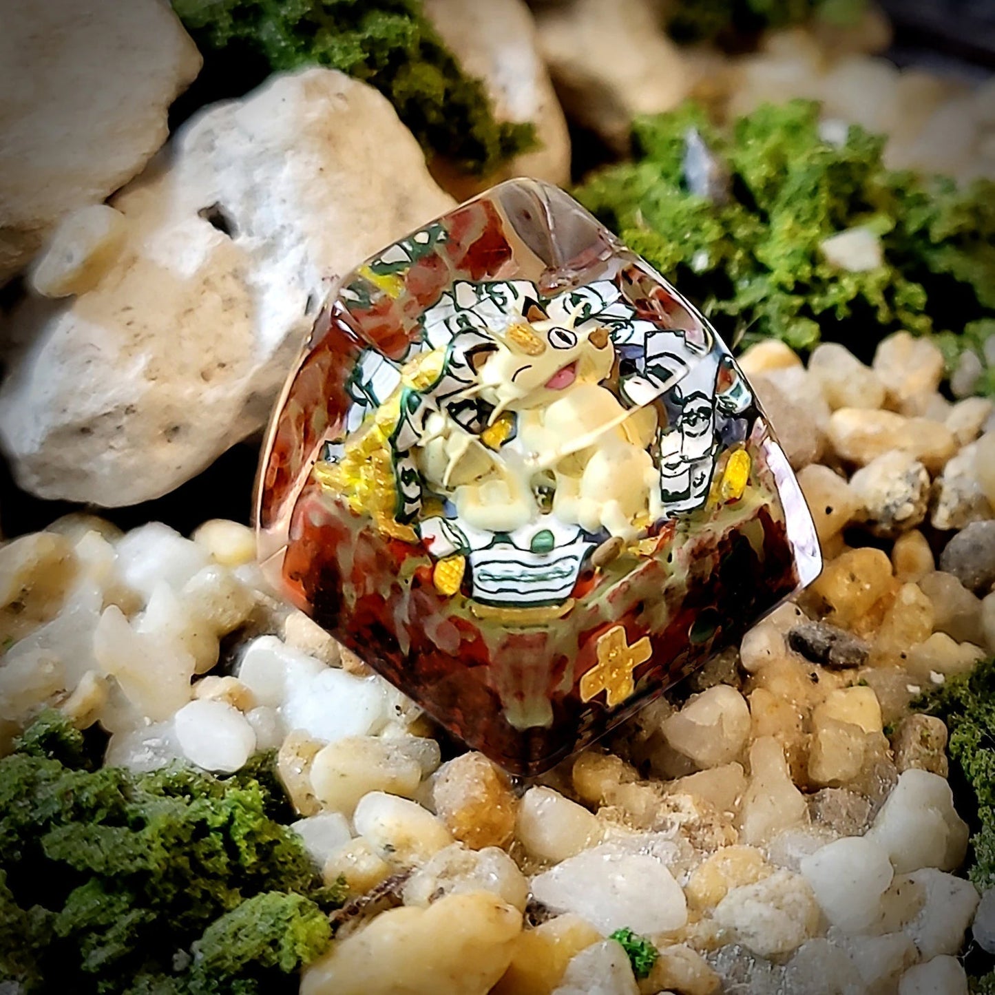 [DE] Pokemon Meowth Artisan Keycaps