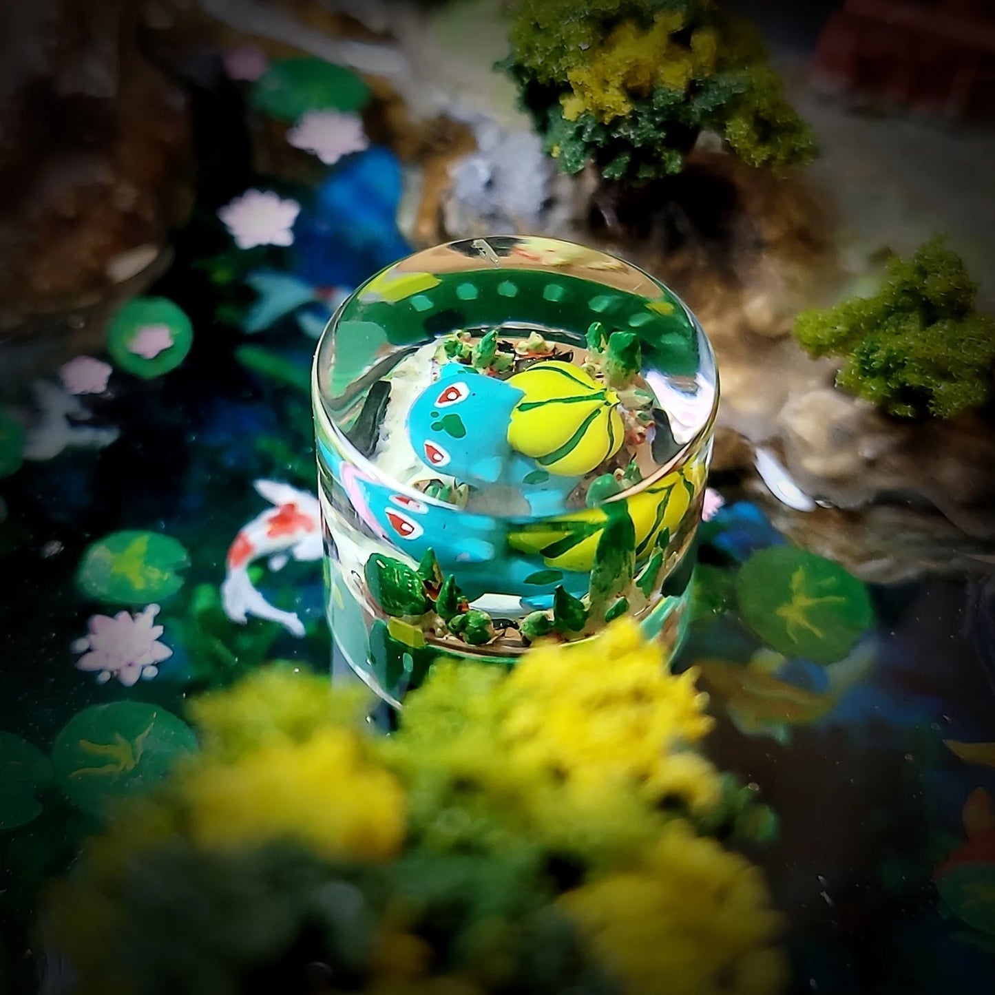 [DE] Pokemon Bulbasaur Fushigidane Keyboard Knob Artisan Keycaps Epoxy Resin