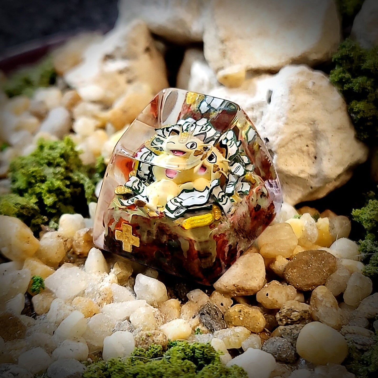 [DE] Pokemon Meowth Artisan Keycaps