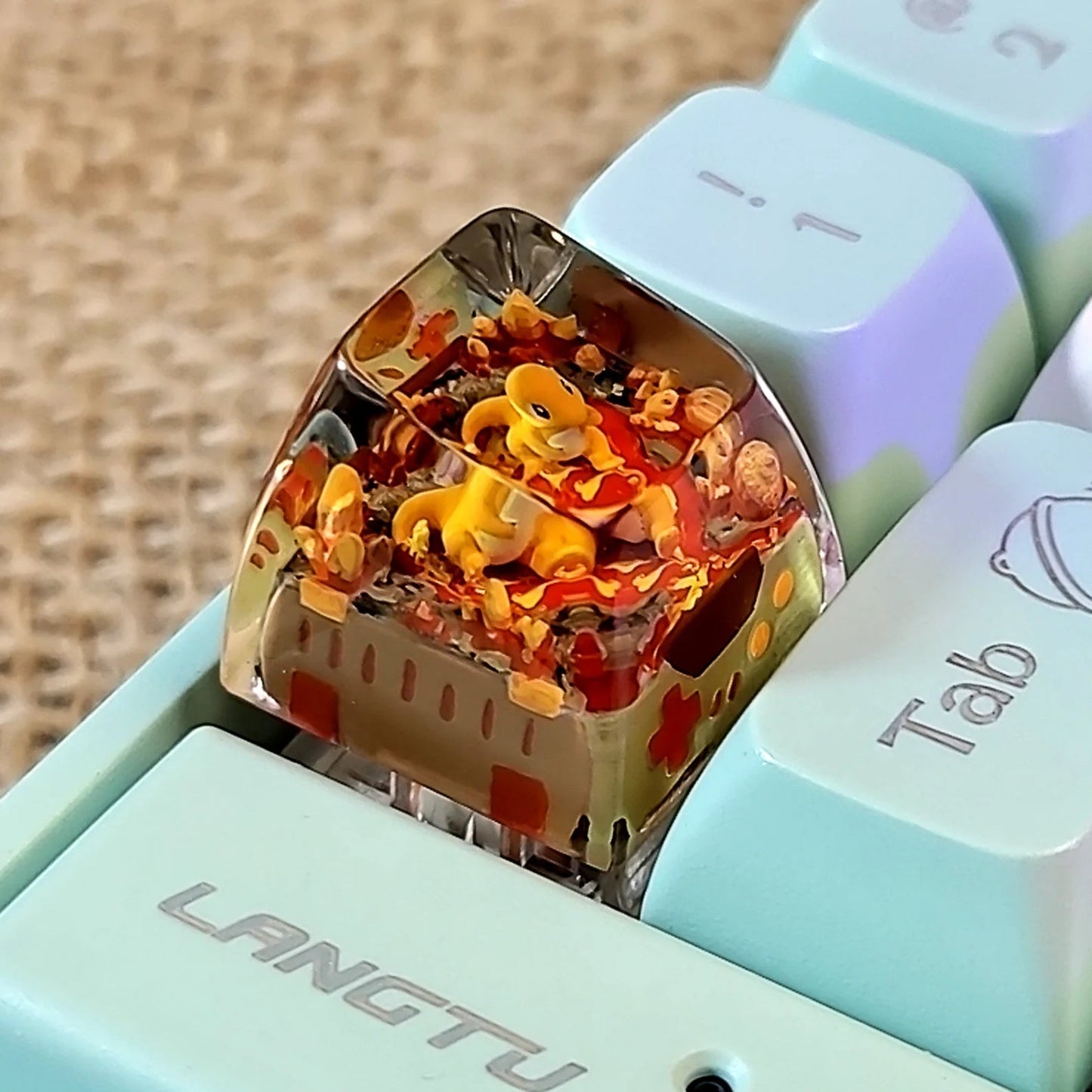 [DE] Pokemon Charmander Hitokage Artisan Keycaps Epoxy Resin
