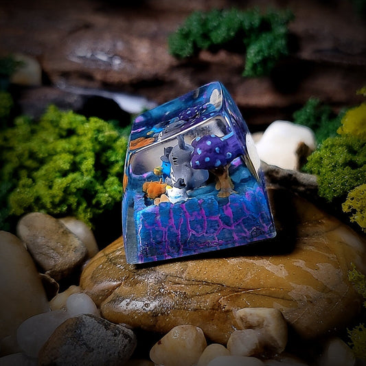 [DE] Totoro Halloween Artisan Keycaps Epoxy Resin