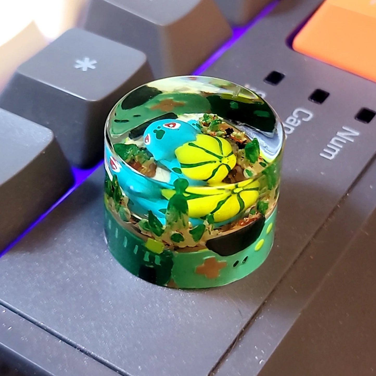 [DE] Pokemon Bulbasaur Fushigidane Keyboard Knob Artisan Keycaps Epoxy Resin