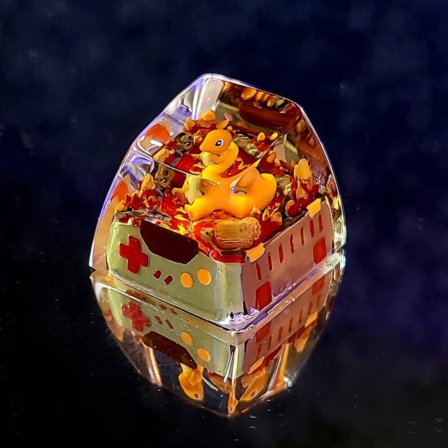 [DE] Pokemon Charmander Hitokage Artisan Keycaps Epoxy Resin