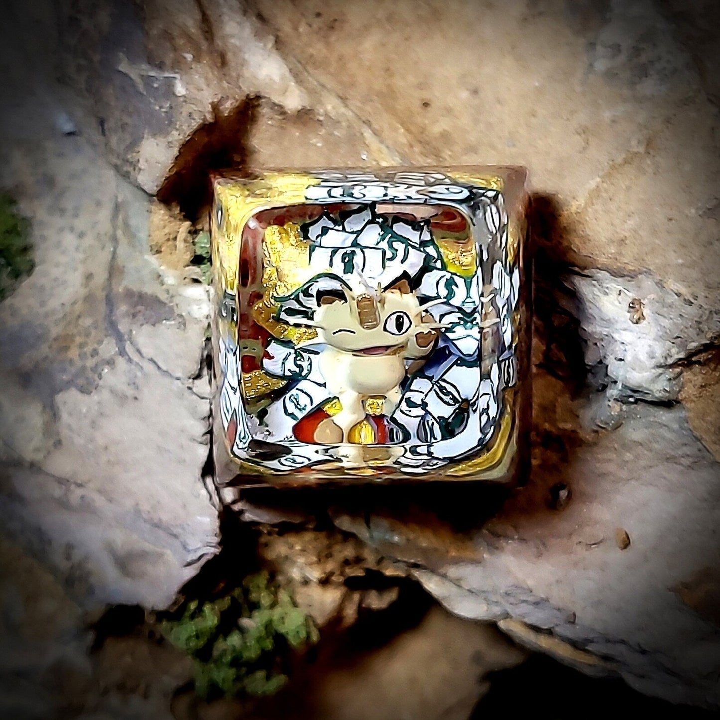 [DE] Pokemon Meowth Artisan Keycaps