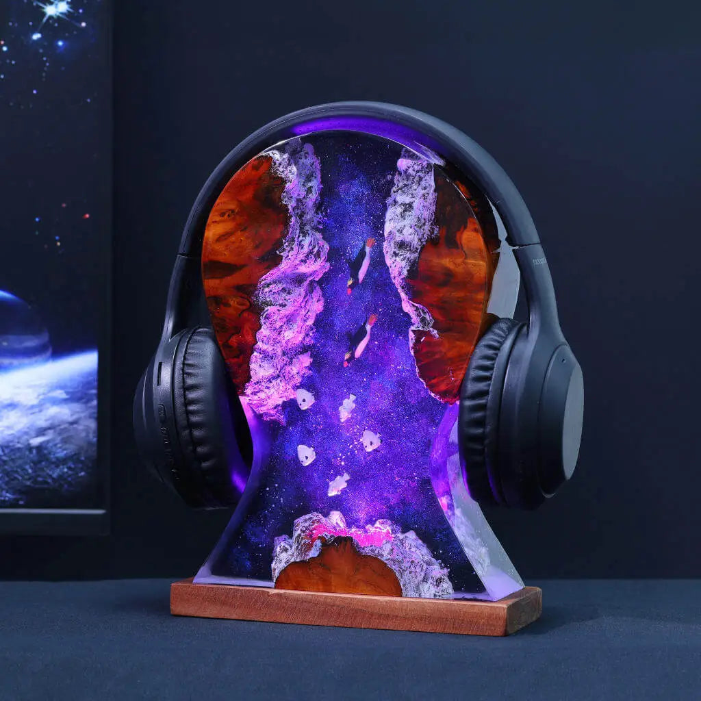 [DE] Penguin Headphone Stand Epoxy Resin Lamp, Night Light