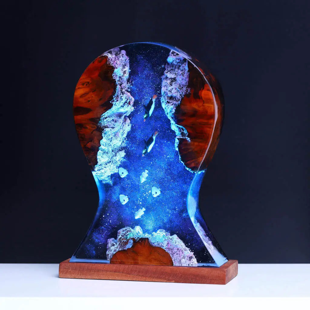 [DE] Penguin Headphone Stand Epoxy Resin Lamp, Night Light