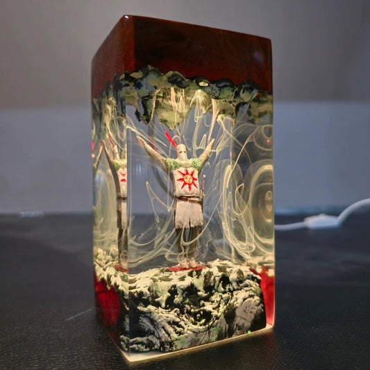 [DE] Solaire of Astora Praise The Sun Tarot Card Thank God Dark Souls Epoxy Resin Lamp, Night Light