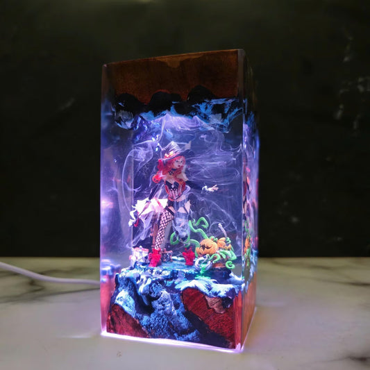 Sexy Naughty Witch Halloween Epoxy Resin Lamp - ArtFIGU