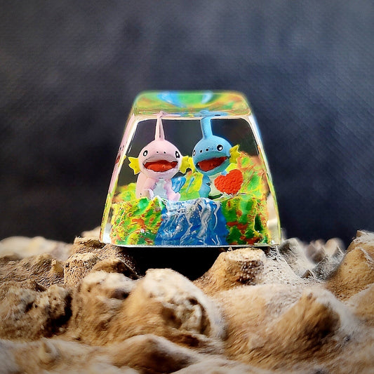 [DE] Pokemon Mudkip Shiny Mudkip Artisan Keycaps
