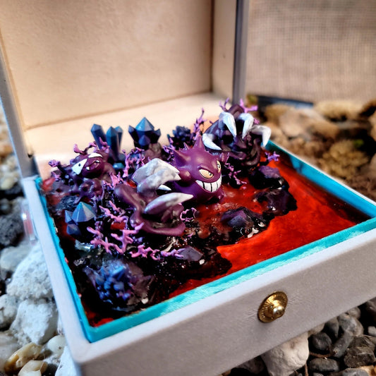 [DE] Pokemon Gengar Island Diorama Treasure Mistery Box Gift Epoxy Resin, Night Light