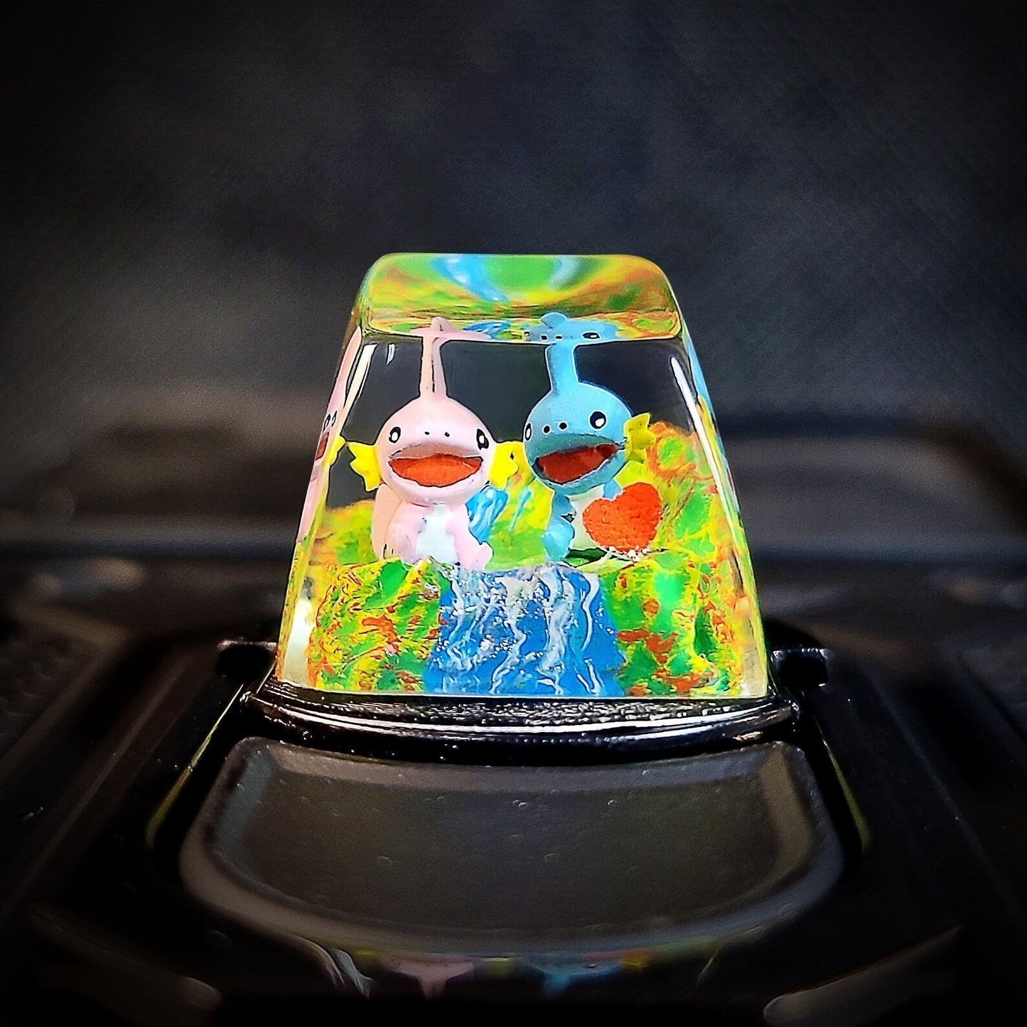 [DE] Pokemon Mudkip Shiny Mudkip Artisan Keycaps