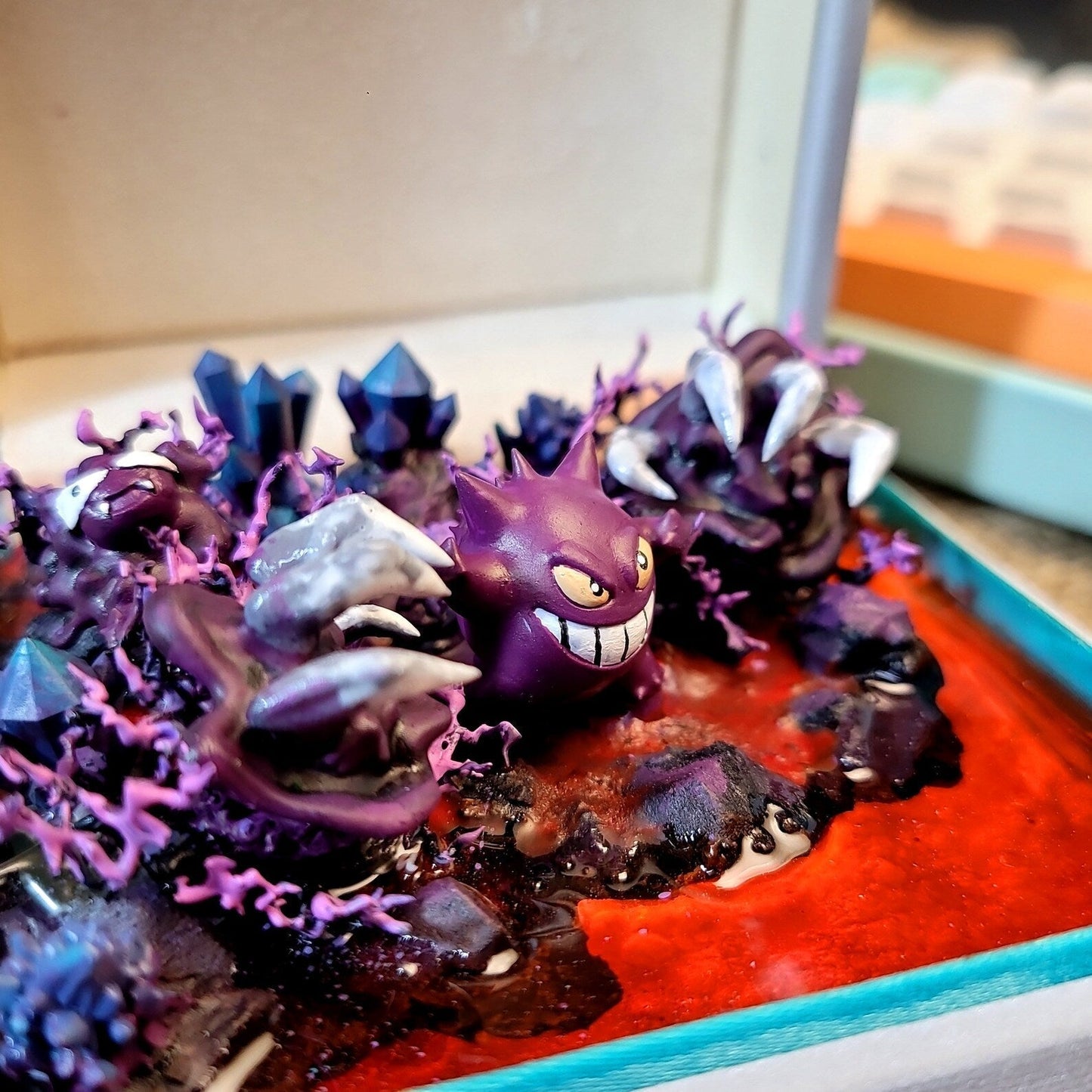 [DE] Pokemon Gengar Island Diorama Treasure Mistery Box Gift Epoxy Resin, Night Light