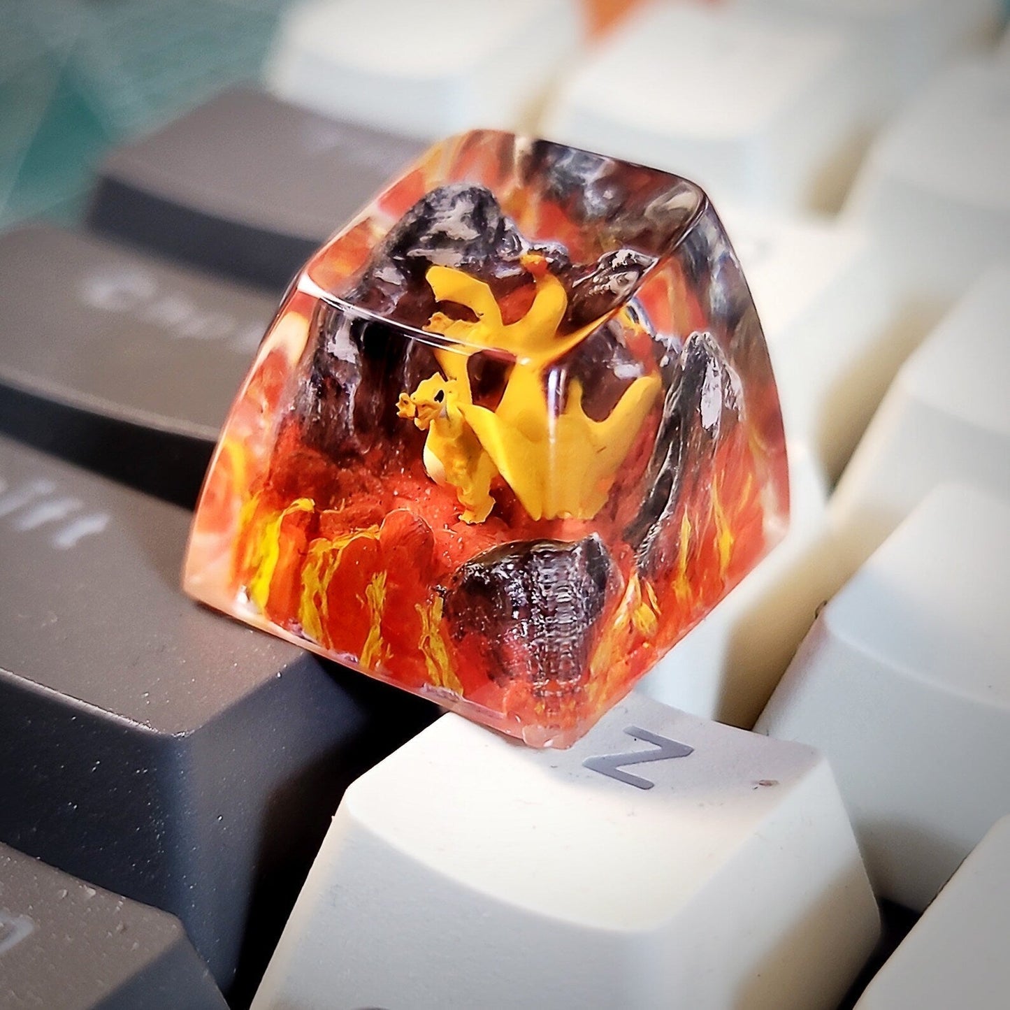 [DE] Pokemon Charizard 2.0 Artisan Keycaps