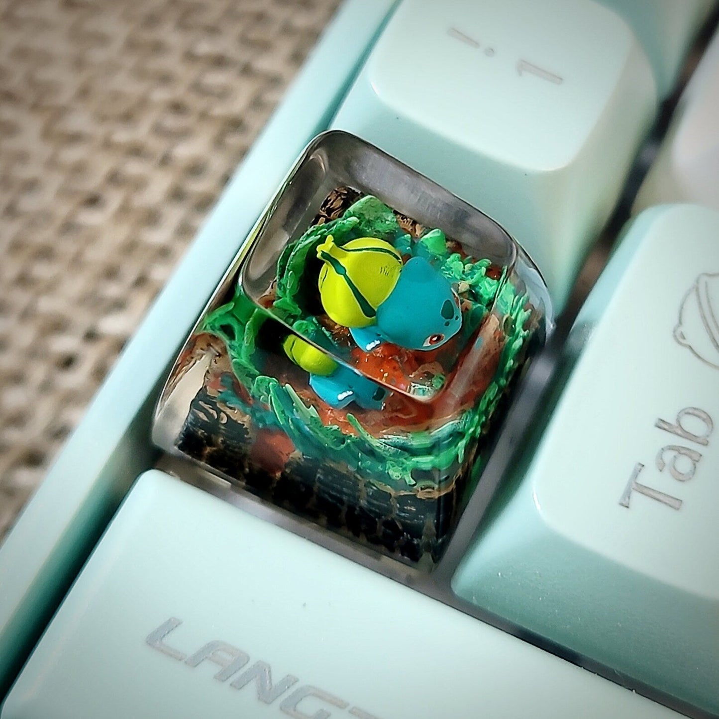 [DE] Pokemon Bulbasaur Artisan Keycaps