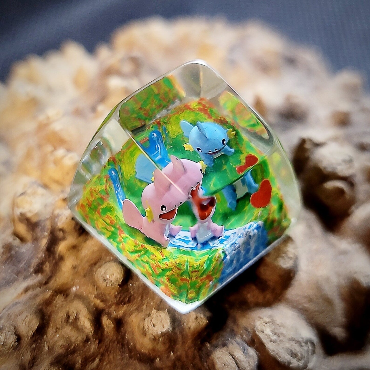 [DE] Pokemon Mudkip Shiny Mudkip Artisan Keycaps