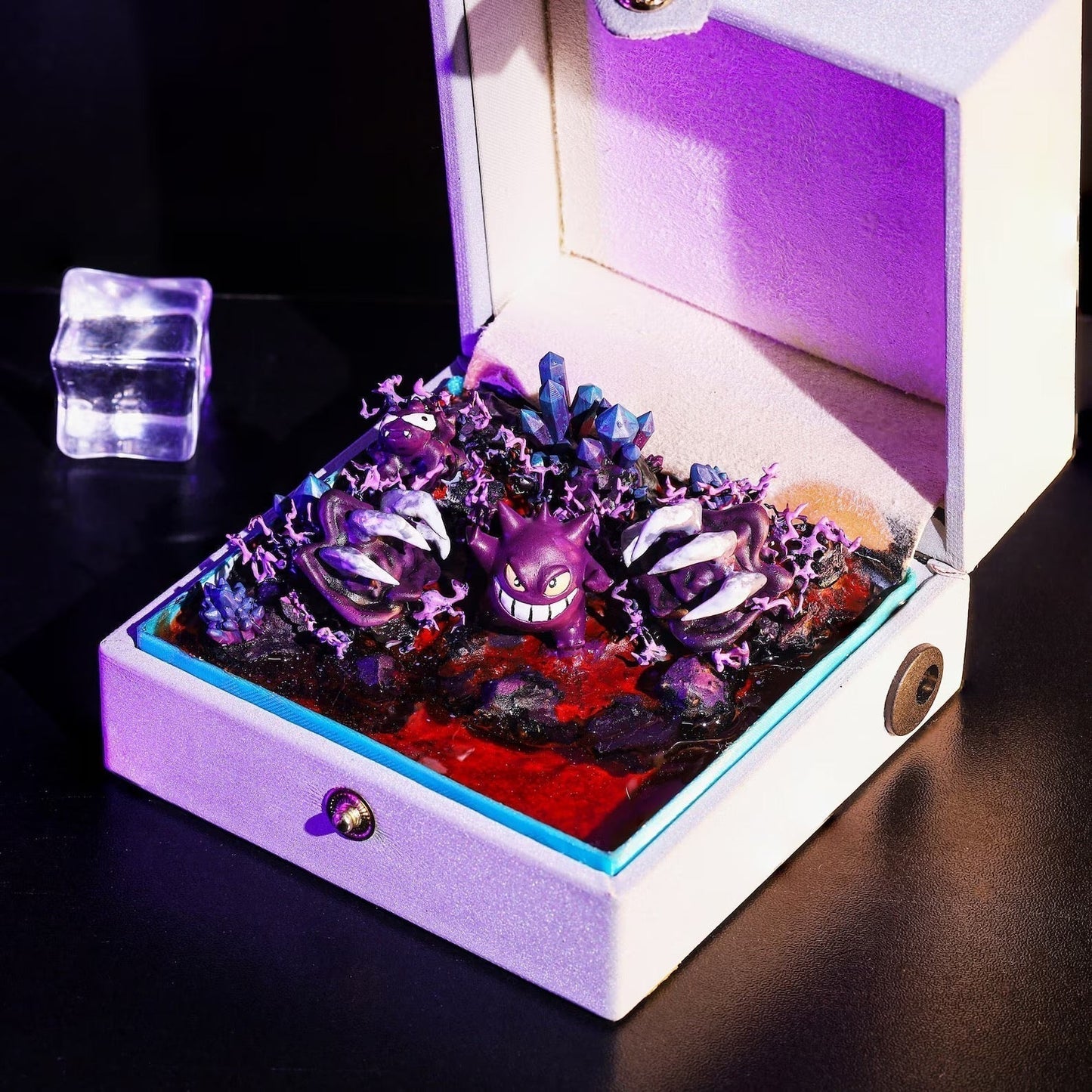 [DE] Pokemon Gengar Island Diorama Treasure Mistery Box Gift Epoxy Resin, Night Light