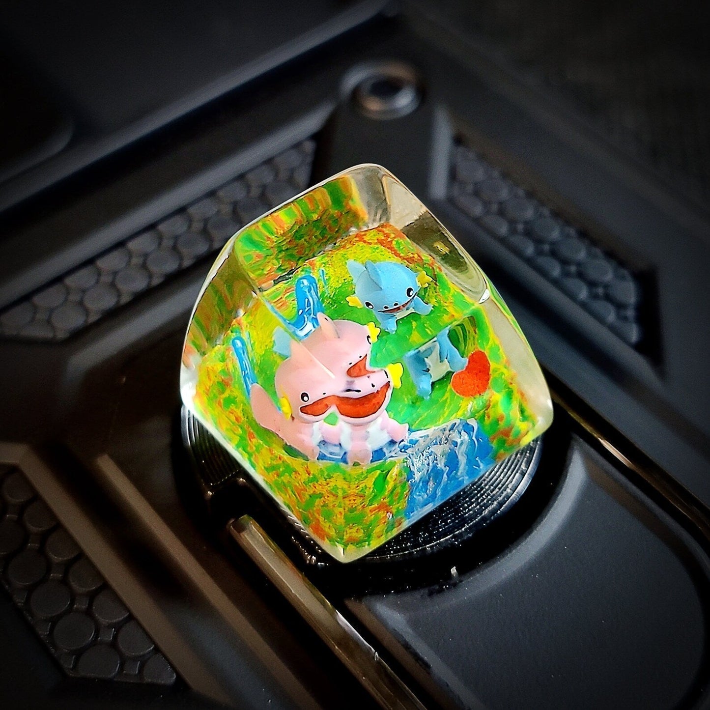 [DE] Pokemon Mudkip Shiny Mudkip Artisan Keycaps