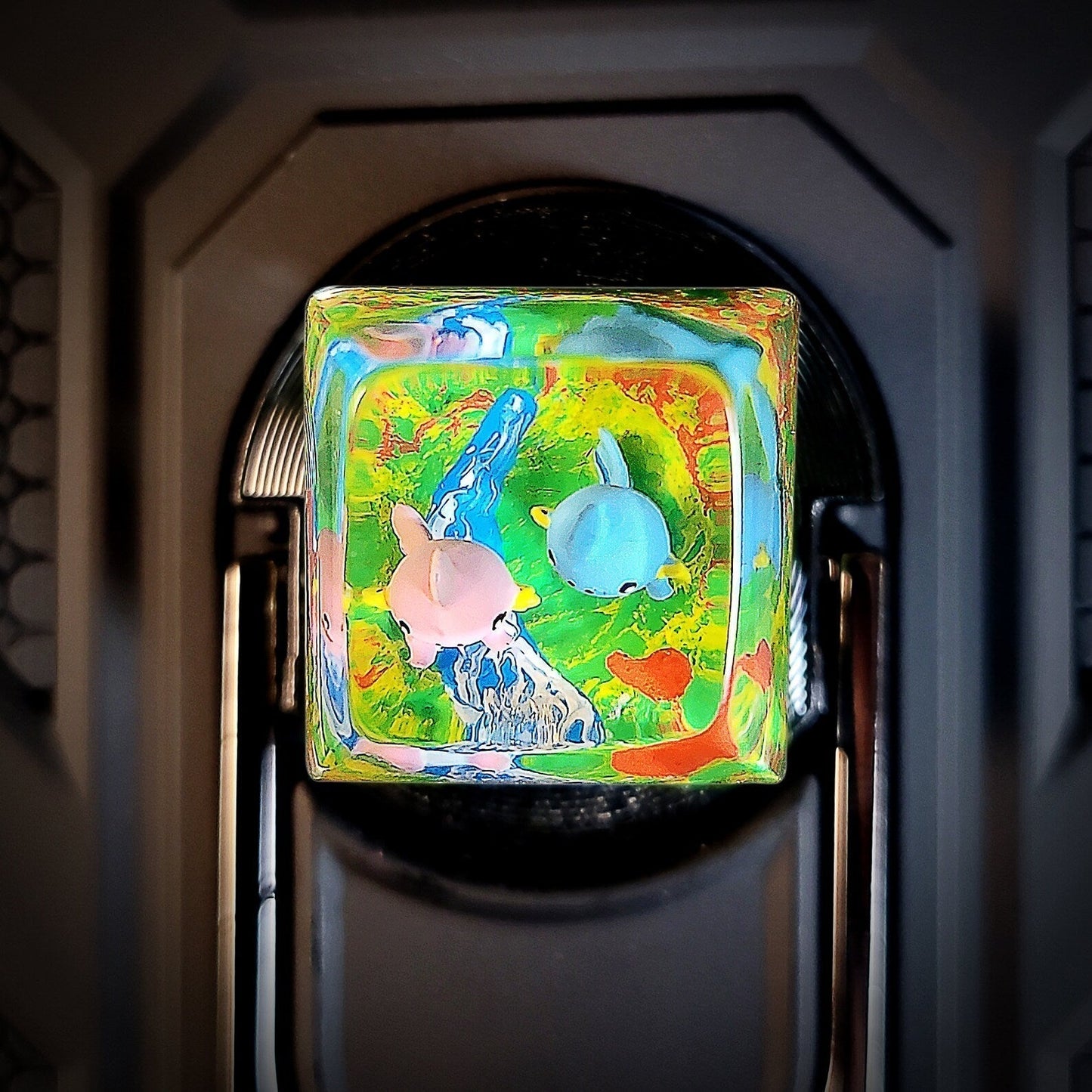 [DE] Pokemon Mudkip Shiny Mudkip Artisan Keycaps